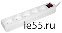 Удлинитель У5К-выкл. 5 мест 2Р/5метров 2х0.75мм2 10А/250 IEK
