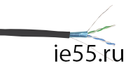 ITK Витая пара F/UTP кат.5E 2х2х24AWG LDPE черный (500м)