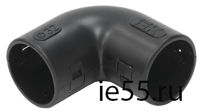 Поворот открывающийся на 90гр. CI32G IEK черный (5 шт/комп)
