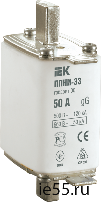 Плавкая вставка предохранителя ППНИ-35, габарит 1,   80А   ИЭК
