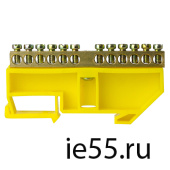 Шина нулевая TS-0609C 6*9 12 ways с изолятором жел