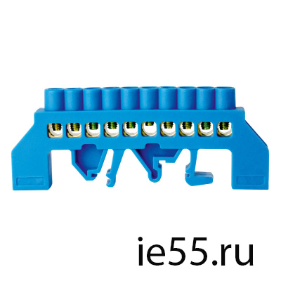 Шина TS-0609K 6x9 10 ways нулевая в изоляторе ЭНЕ