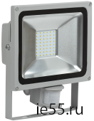 Прожектор СДО 05-30Д(детектор)светодиодный серый SMD IP44 IEK