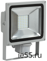 Прожектор СДО 05-30Д(детектор)светодиодный серый SMD IP44 IEK