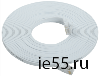 ITK Коммутационный шнур плоский кат.6 UTP 10м белый