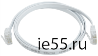 ITK Коммутационный шнур плоский кат.6 UTP 3м белый