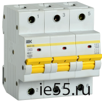 Автоматический выключатель ВА47-150 3Р 63А 15кА х-ка D IEK