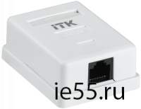 ITK Настенная инф. розетка RJ45, кат.5Е UTP, 1-порт