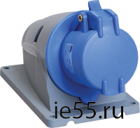 Розетка стационарная ССИ-113 16А-6ч/200-250В 2Р+РЕ IP44 MAGNUM ИЭК