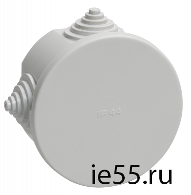 Коробка КМ41237 распаячная для о/п d75х40 мм IP44 (RAL7035, 4 гермоввода)