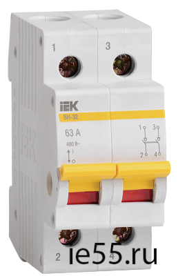 Выключатель нагрузки (мини-рубильник) ВН-32 2Р 100А ИЭК