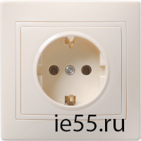 РС10-3-Км Роз. 1мес. c з/к без з/ш 16А кер. КВАРТА крем. IEK