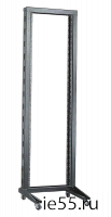 ITK 19" однорамная стойка, 32U, 600x600, на роликах, серая