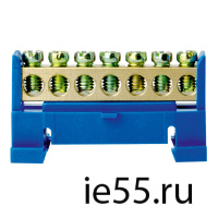 Шина TS-0609F 6*9    7ways на малом изоляторе син