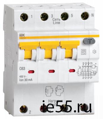 АВДТ 34 C50 100мА - Автоматический Выключатель Дифф. тока