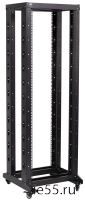 ITK 19" двухрамная стойка, 42U, 600x600, на роликах, черная