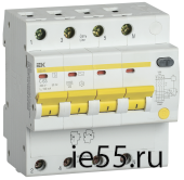 Диф.автомат АД14S 4Р 63А 100мА IEK