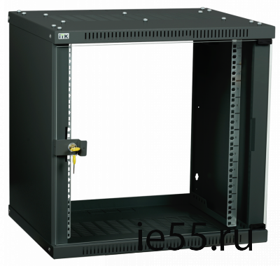ITK Шкаф LINEA WE 12U 600x600мм дверь стекло черный
